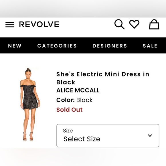 Alice McCall She's Electric Black Metallic Off Shoulder Mini Dress Size 8 - Picture 14 of 14